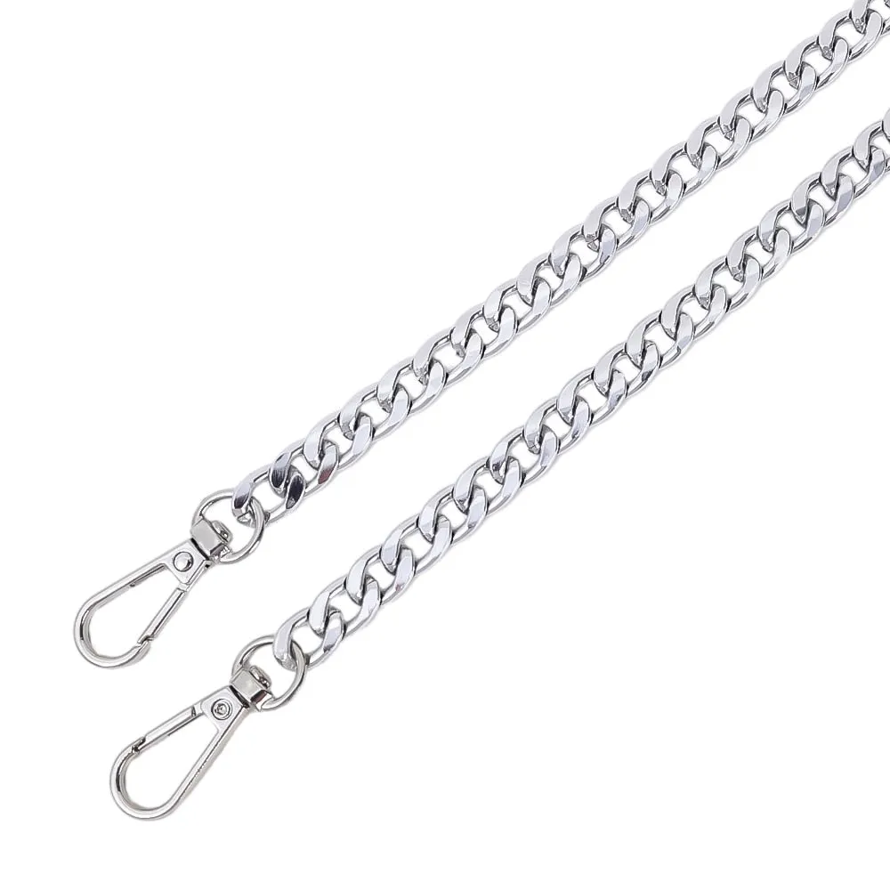120cm Metal Aluminum Bag Chain Replacement Parts Accessories for Hand-Woven Shoulder Handbag DIY Handmade Detachable Straps