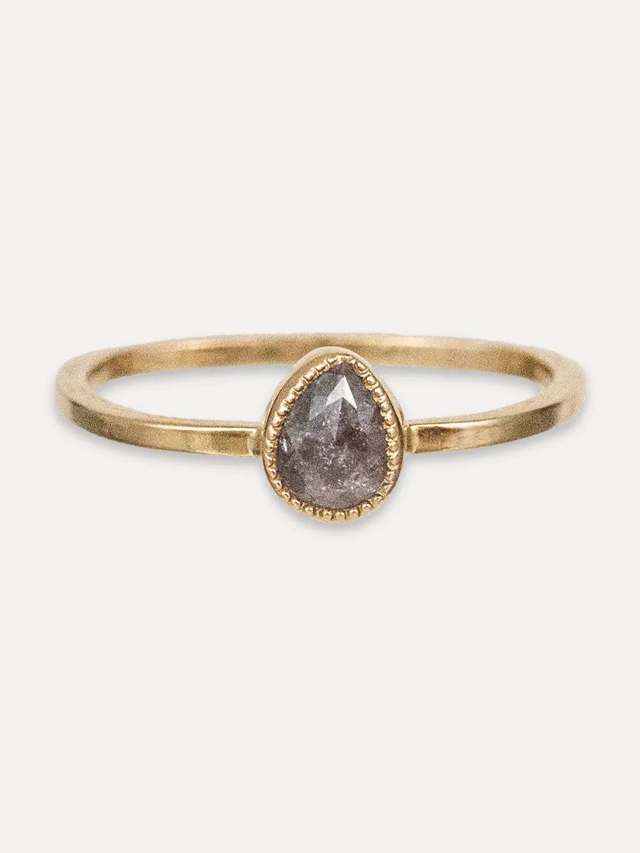 14K Lavender Stacking Band - Diamond