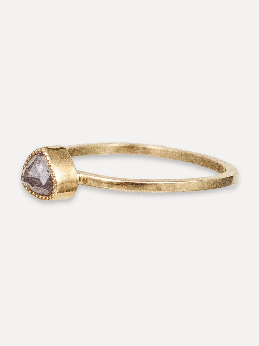 14K Lavender Stacking Band - Diamond
