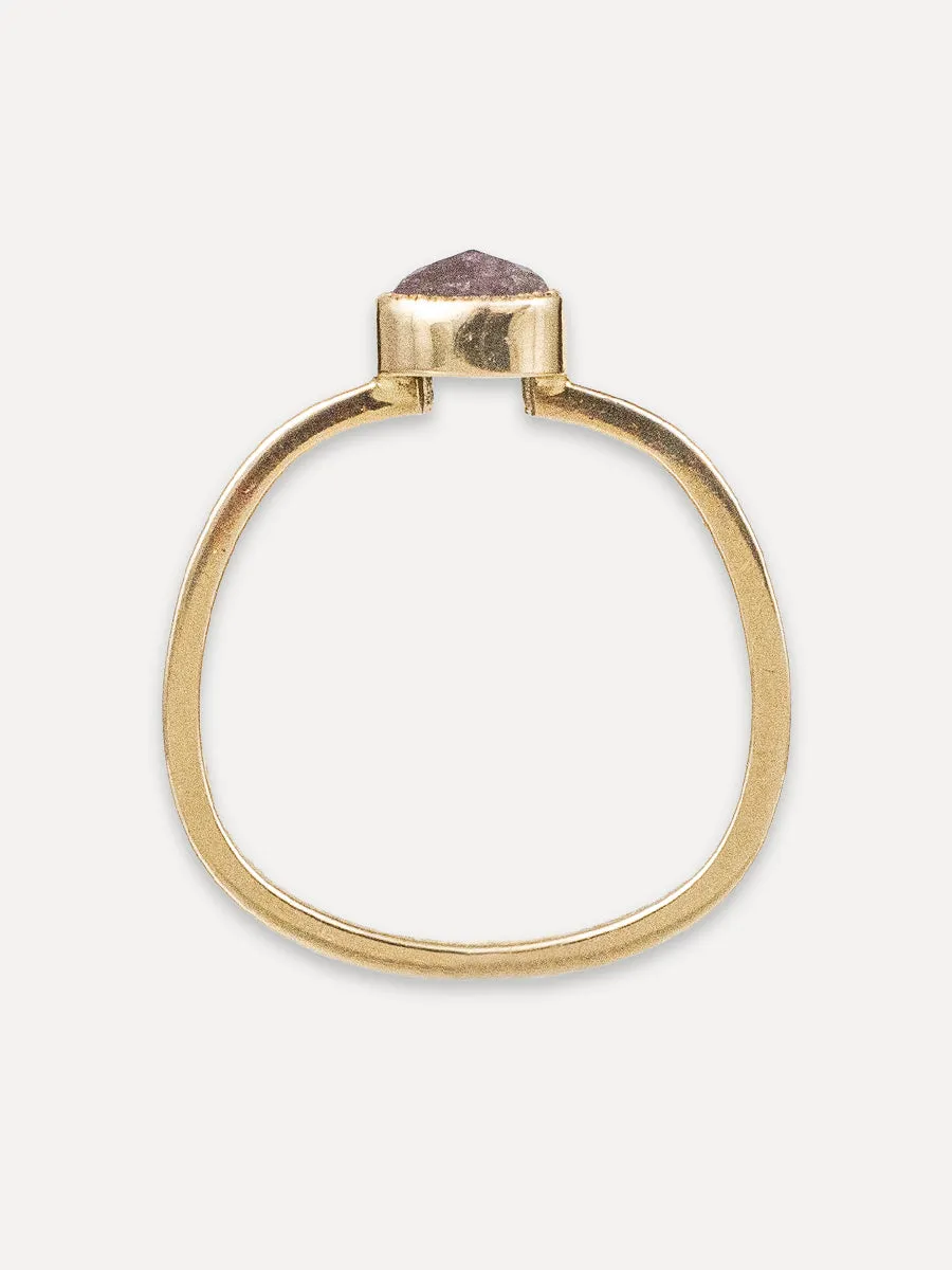 14K Lavender Stacking Band - Diamond
