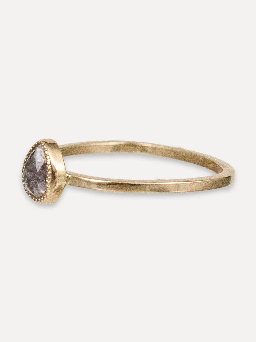 14K Lavender Stacking Band - Diamond