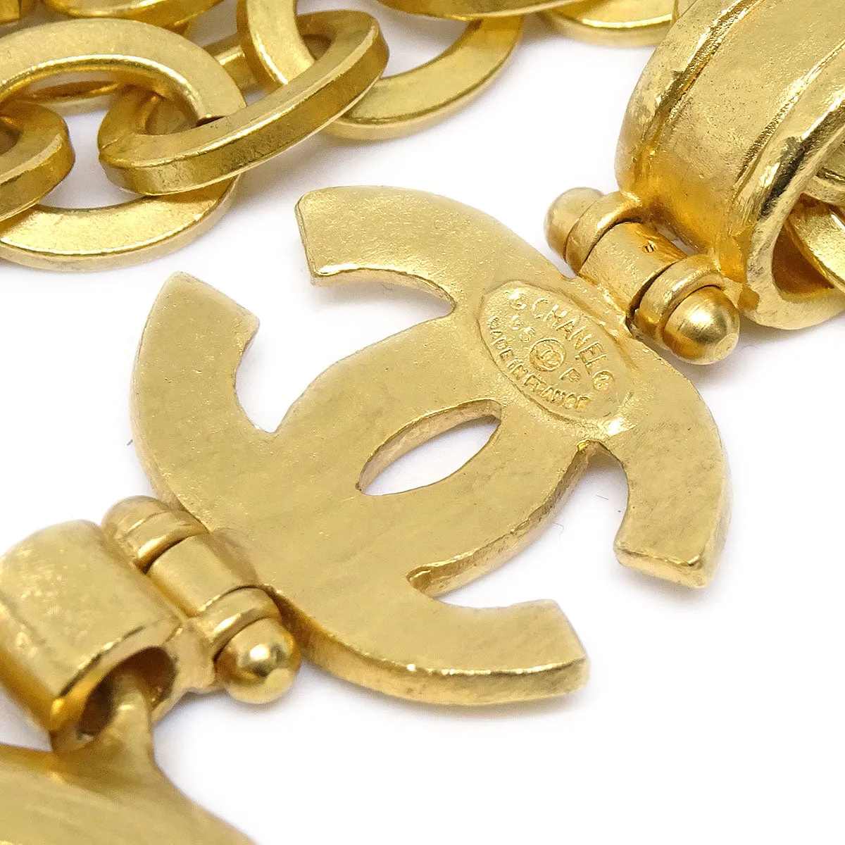 Chanel 1995 Heart Loupe Gold Chain Necklace
