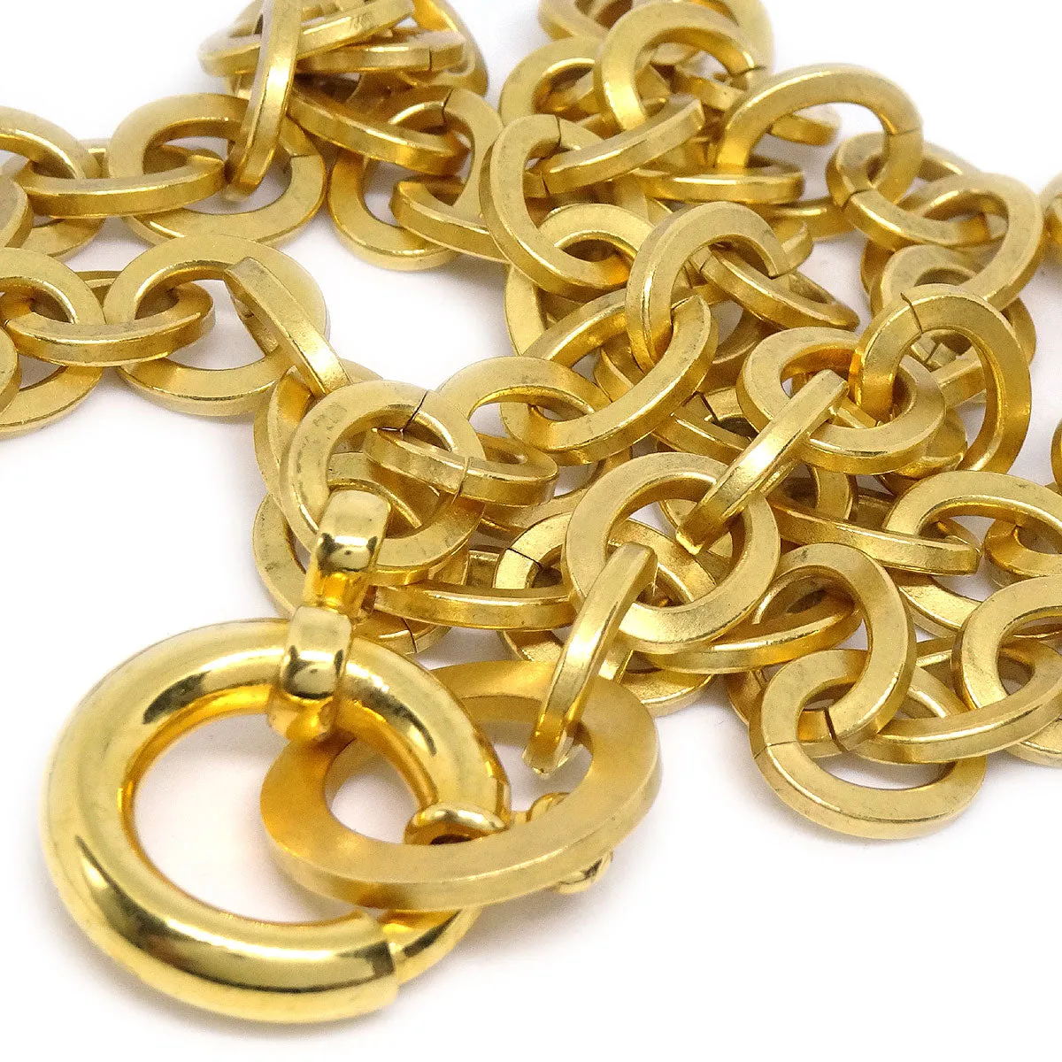 Chanel 1995 Heart Loupe Gold Chain Necklace