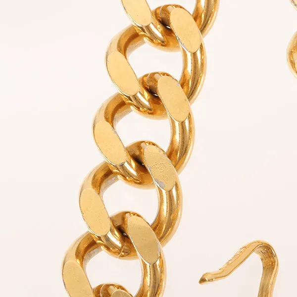 CHANEL 1995 Made Logo Plate Cc Mark Coin Charm Chain Belt