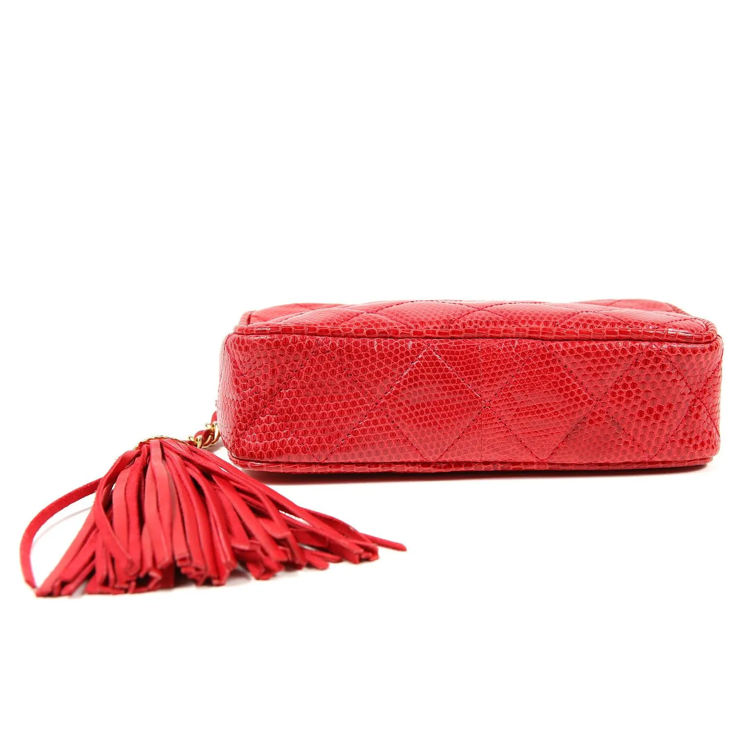 Chanel Braise Red Lizard Clutch