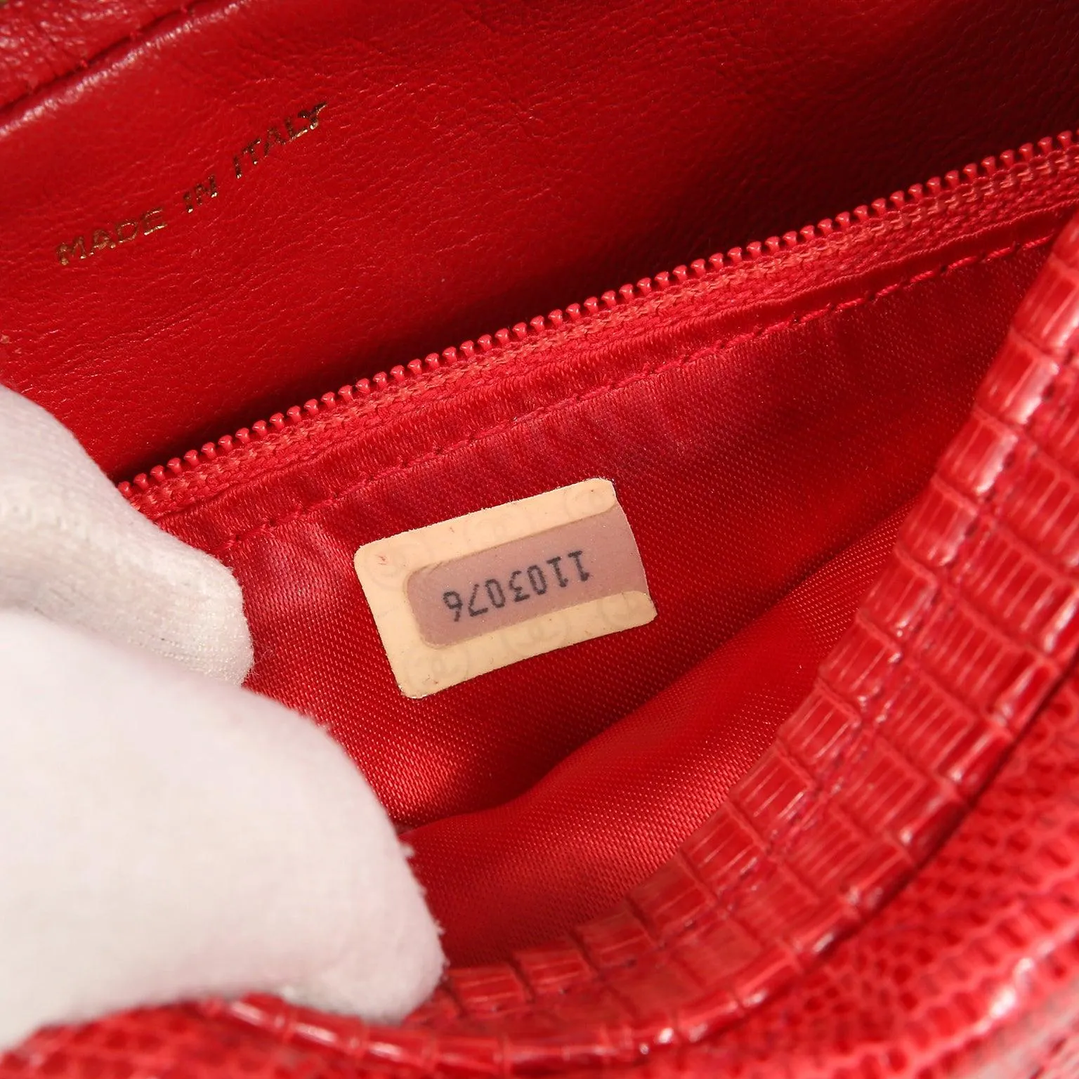Chanel Braise Red Lizard Clutch