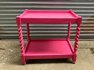 Commission for Kyla Vintage drinks trolley  in Aziz pink
