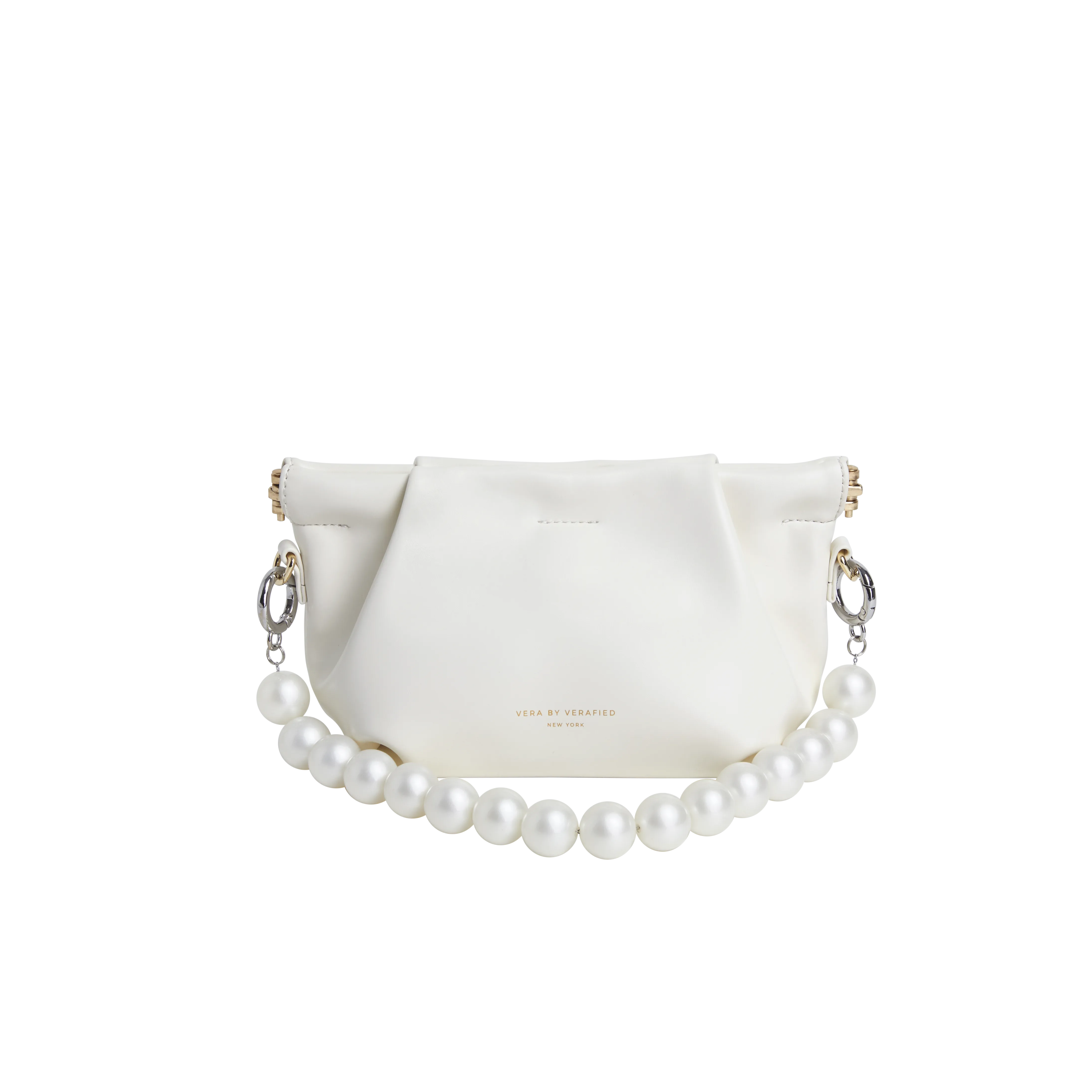 Cream Croissant Shoulder Handbag
