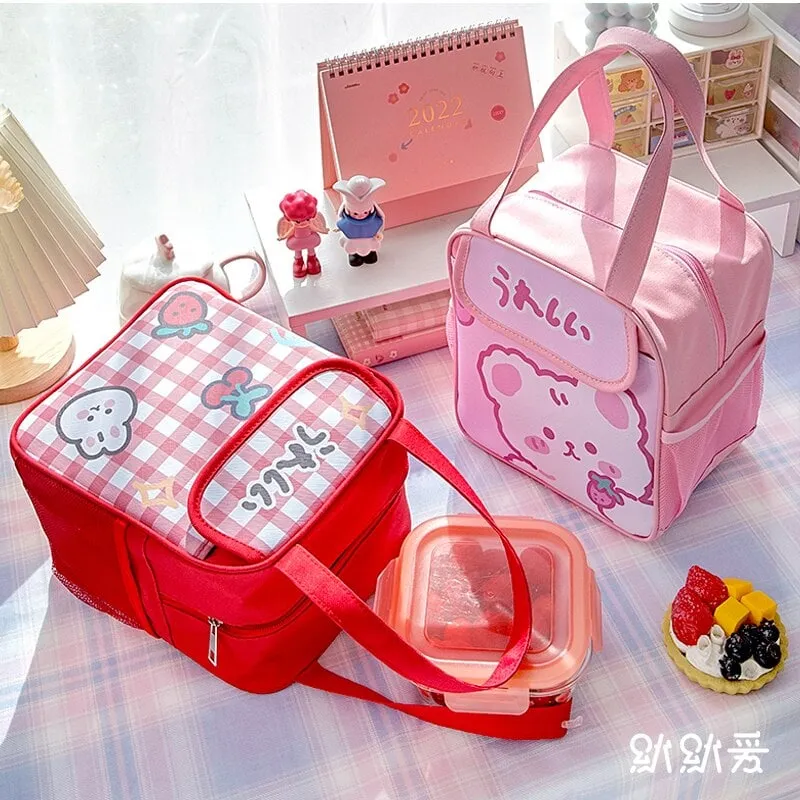 Kawaii Badge Pin Lunch Bag
