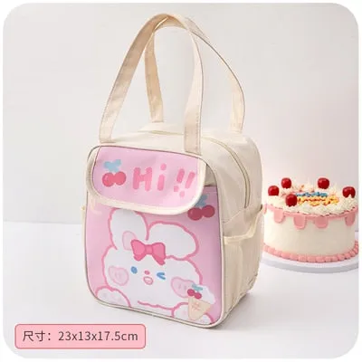 Kawaii Badge Pin Lunch Bag