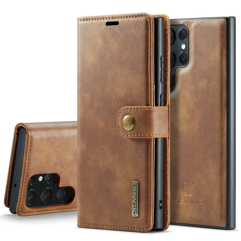 Magnetic Removable Leather Wallet Phone Case With Credit Card Slot For Samsung Galaxy S24 23