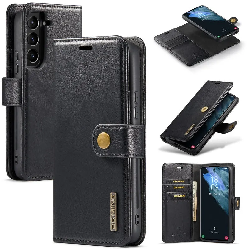 Magnetic Removable Leather Wallet Phone Case With Credit Card Slot For Samsung Galaxy S24 23