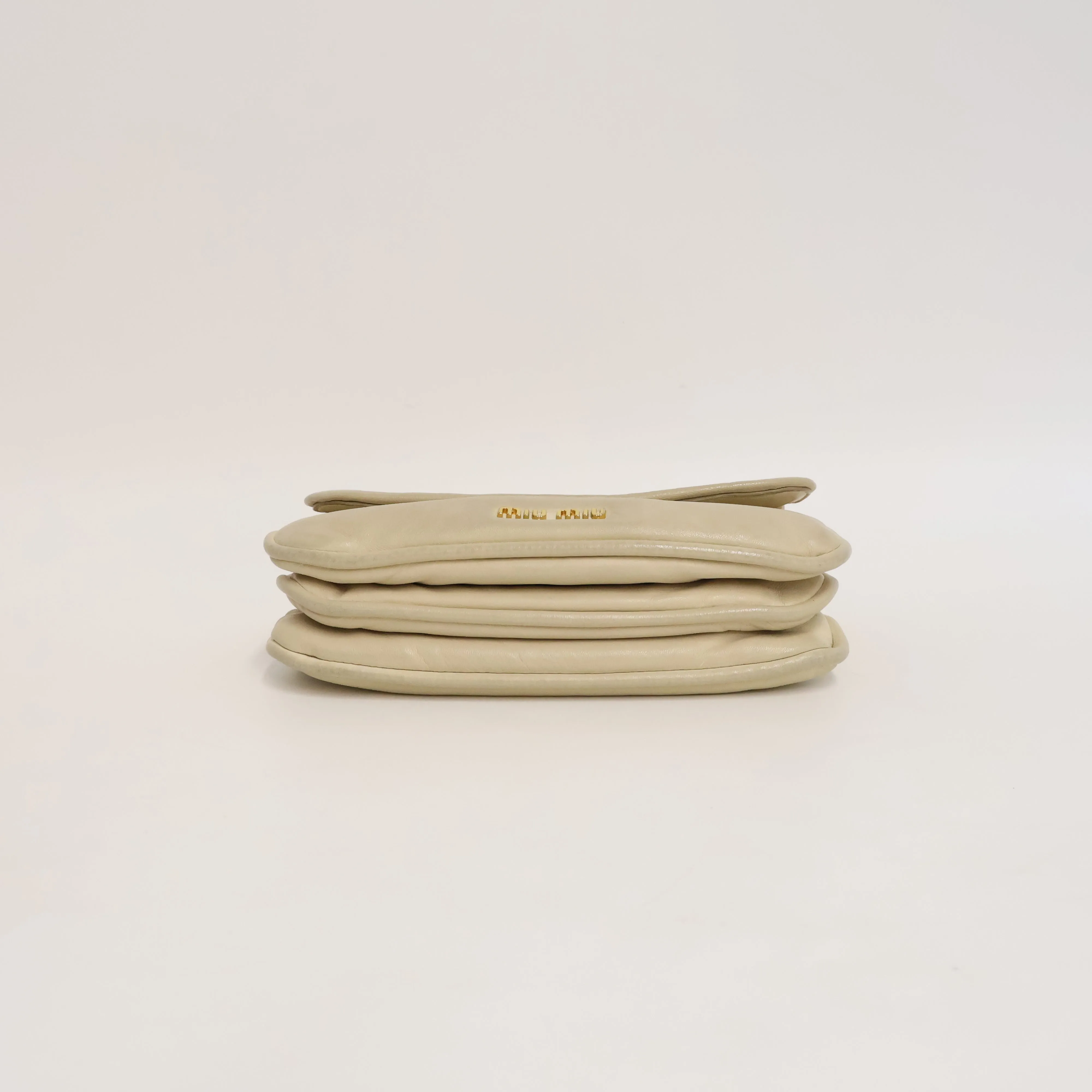 Miu Miu Chain Leather Frame Grey