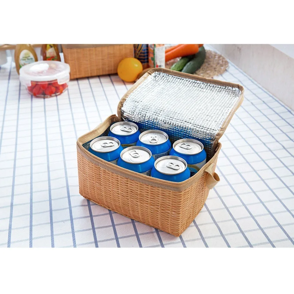 Portable Insulated Thermal Cooler Lunch Box