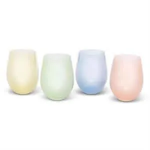 Sheer Pastel Stemless Wine Glass