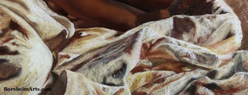 Sleeping Angel Pastel Figure Painting of Man