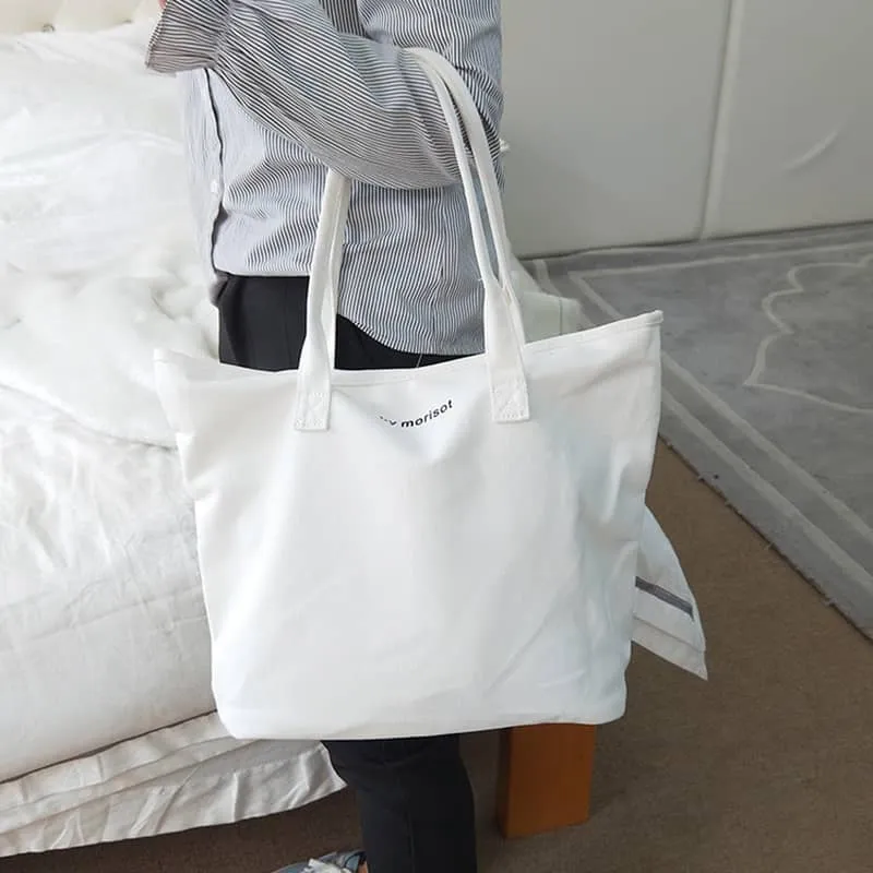 Solid color tote bag