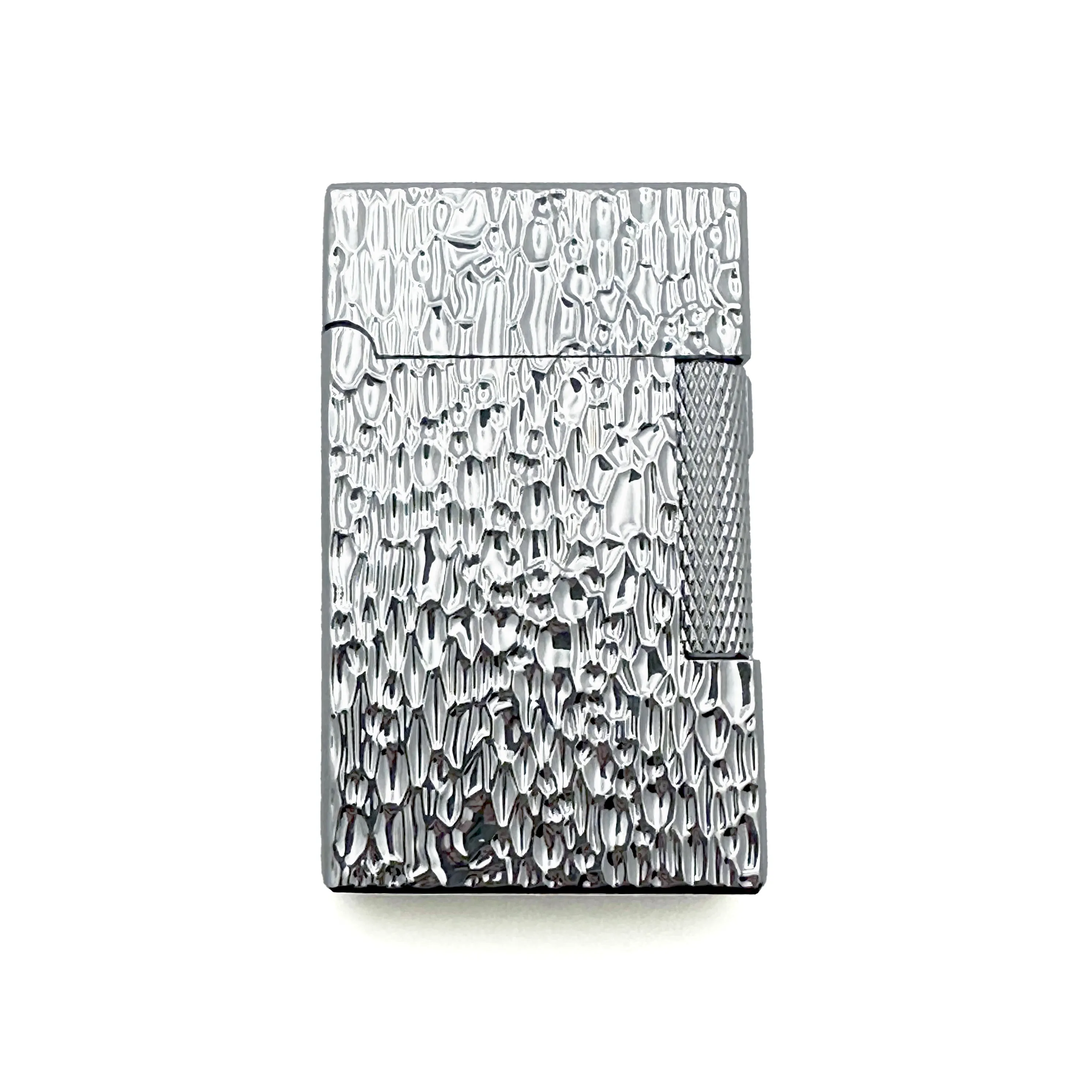 Visol Hubbard Hammered Soft Flame and Torch Flame Flint Lighter - Chrome
