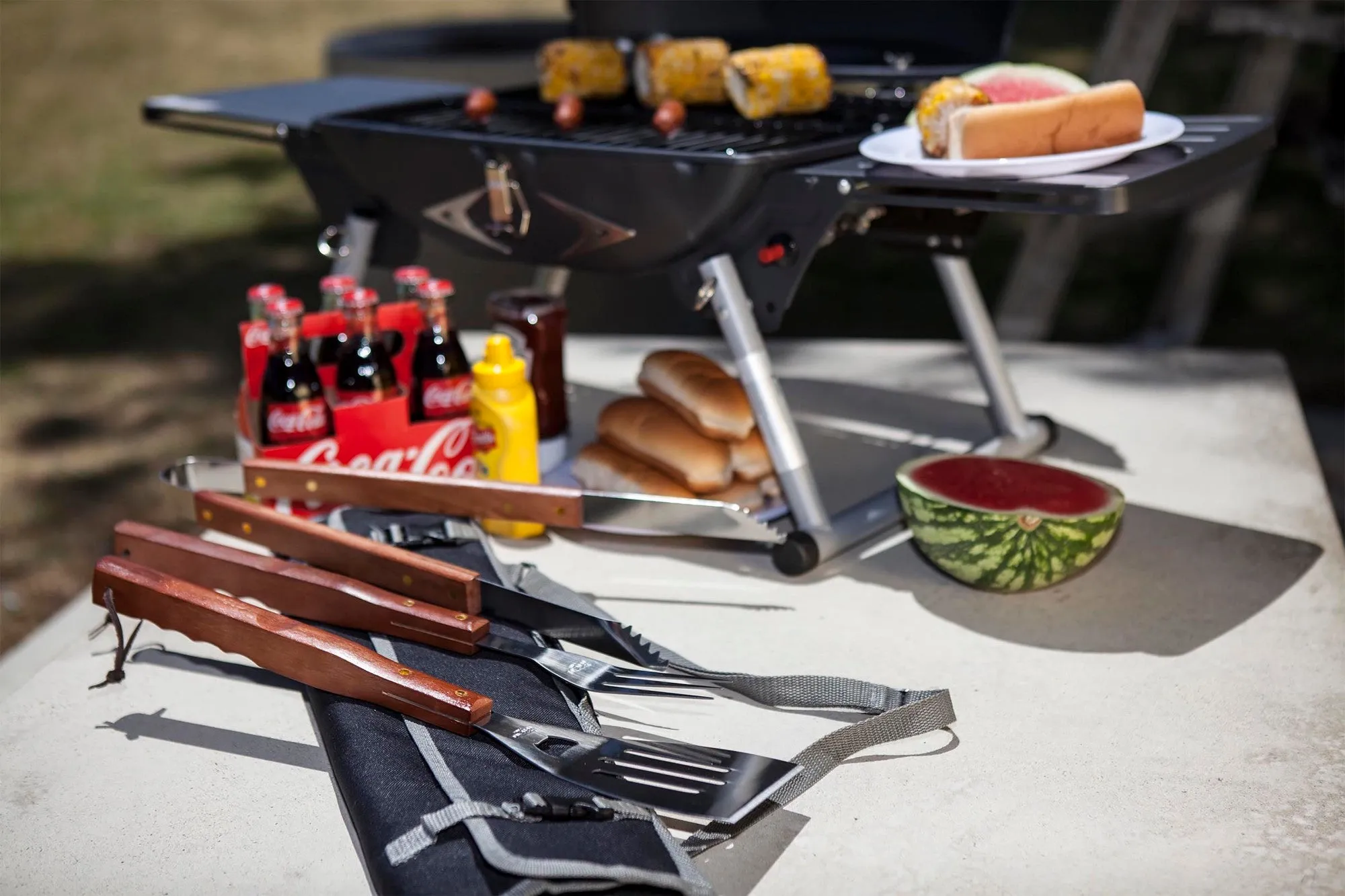 Wyoming Cowboys - 3-Piece BBQ Tote & Grill Set